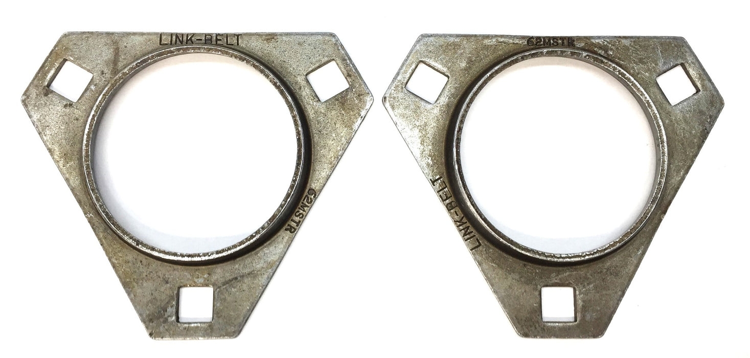 Link-Belt Three-Bolt Triangle Flange Mount Housing 62MSTR [Lot of 2] NOS