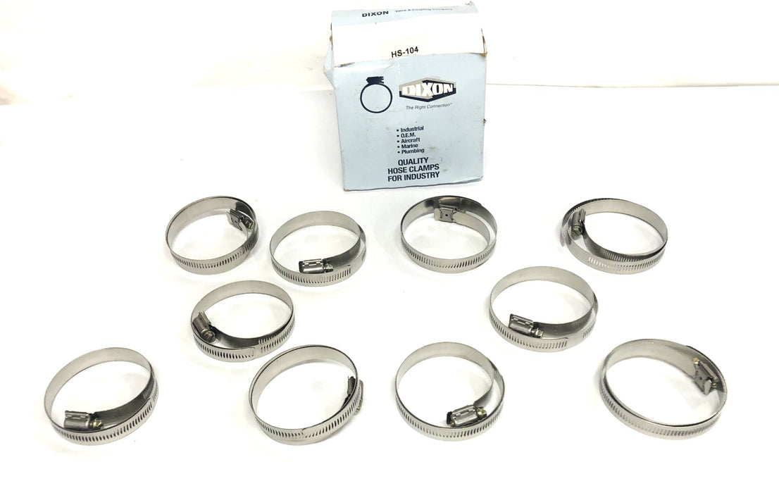 Dixon 4-1/8 to 7 Inch Worm Gear Clamp HS104 [Lot of 10] NOS