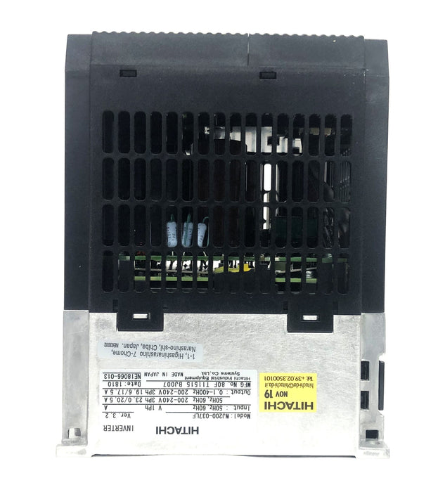 Hitachi Ver. 3.2 1PH Inverter Drive WJ200-037LF NOS