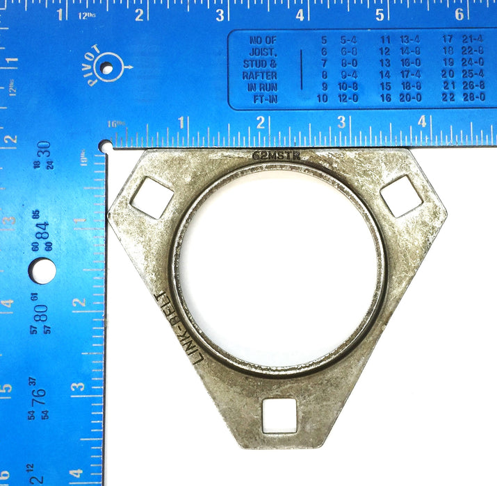 Link-Belt Three-Bolt Triangle Flange Mount Housing 62MSTR [Lot of 2] NOS