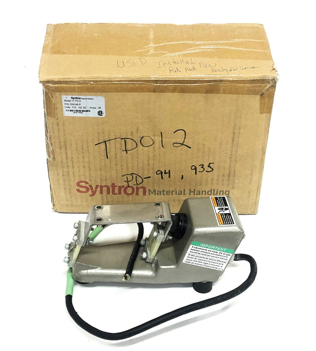 Syntron 115V 60Hz .35AMP F-T0-C Magnetic Feeder 159146-P USED