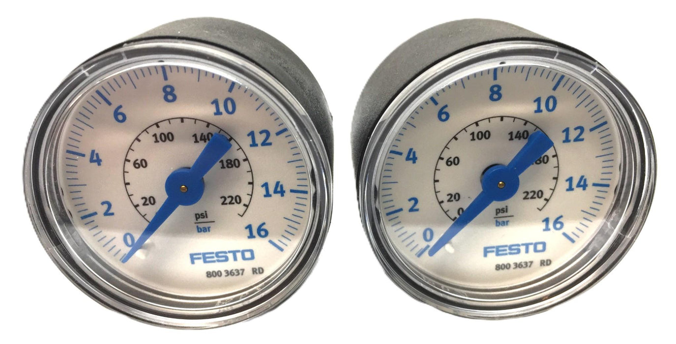 Festo Manometer Pressure Gauge PAGN-40-16-G18 (8181337) [Lot of 2] NOS