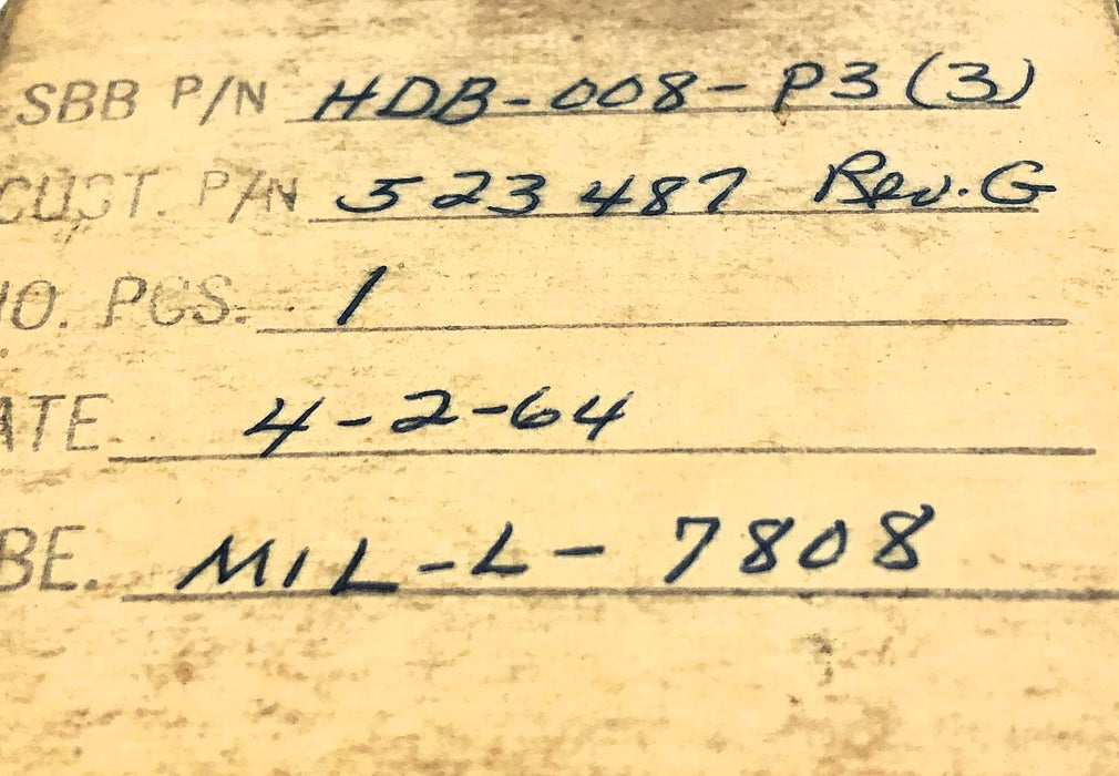 SBB Angular Contact Ball Bearing HDB-008-P3 (HDB-008-P3(3)) NOS