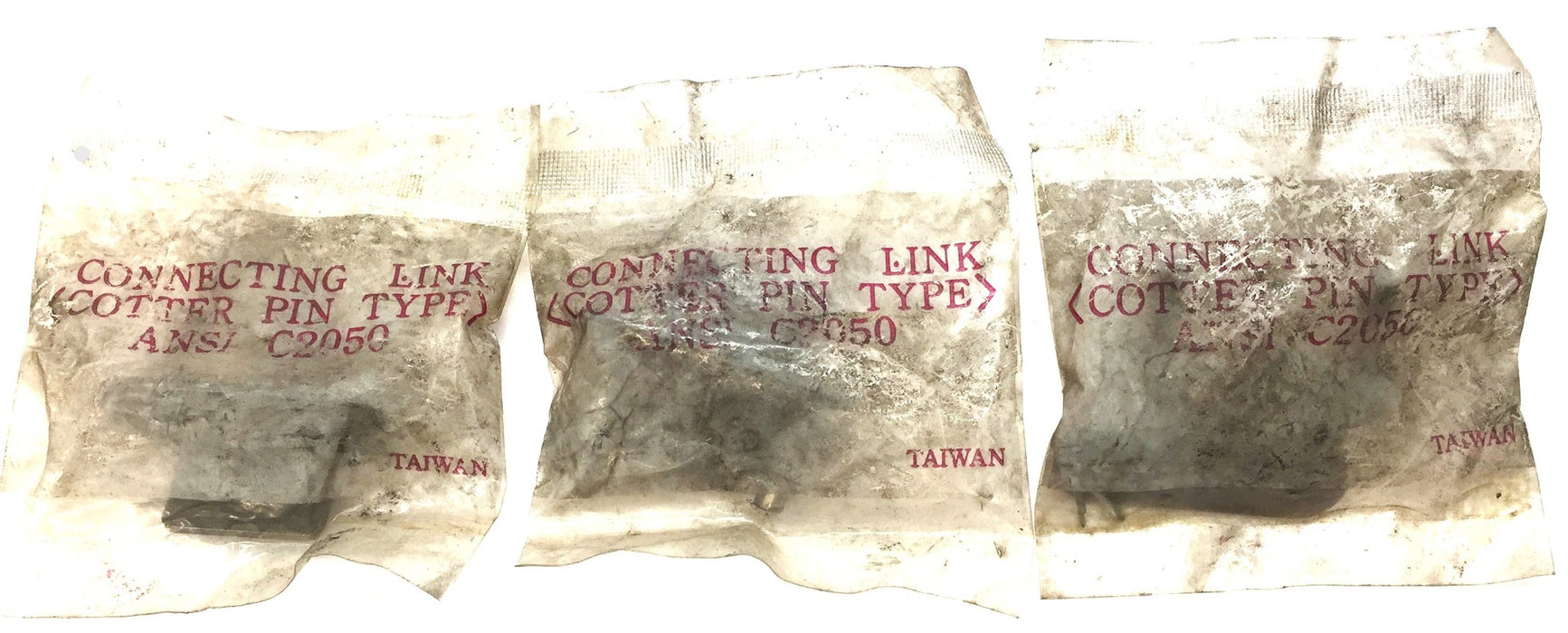 Unbranded Cotter Pin Roller Chain Connecting Link C2050 [Lot of 3] NOS