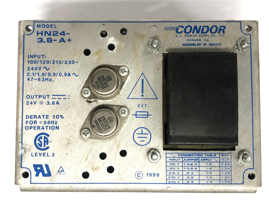 Condor 100/120/215/230-240V Power Supply HN24-3.6-A+ USED
