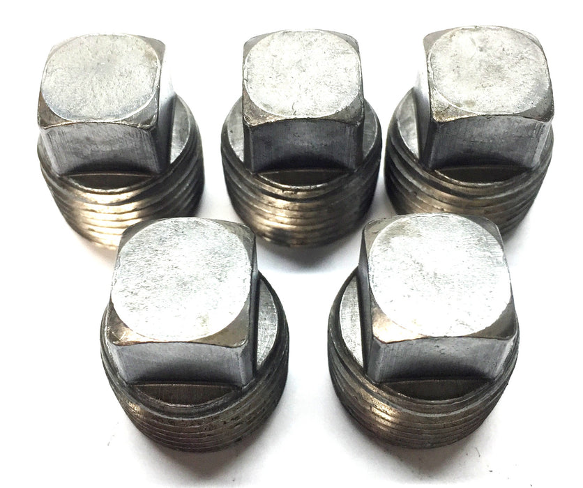 Unbranded Square Head M20 x 1/2" Pipe Plug [Lot of 5] NOS