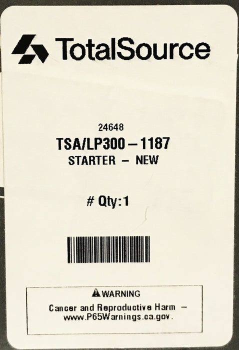 Total Source Forklift Starter LP300-1187 NOS