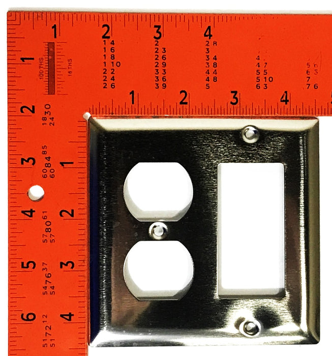 Pass & Seymour 2-Gang 3-Hole Stainless Steel Wall Plate SS826 [Lot of 6] NOS