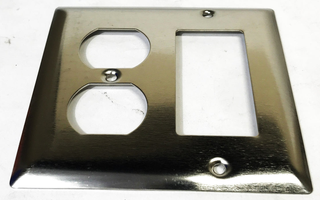 Pass & Seymour 2-Gang 3-Hole Stainless Steel Wall Plate SS826 [Lot of 6] NOS