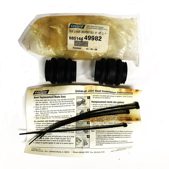 Lovejoy Universal Lower Boot and Ties, Set of 2, 685144-49982 NOS