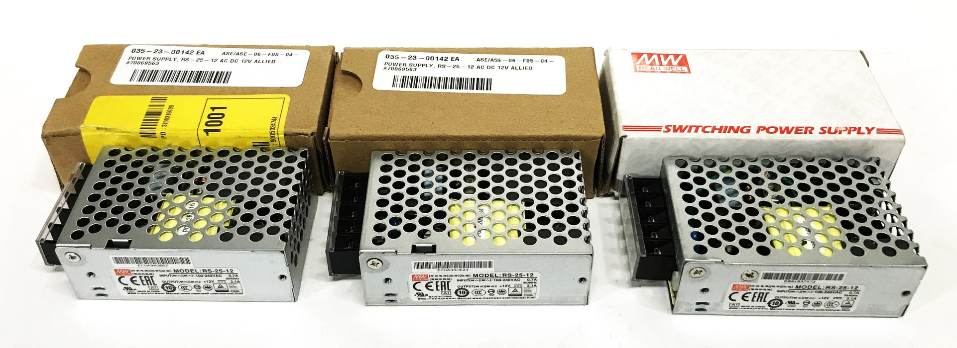 Mean Well Switching Power Supply RS-25-12 [Lot of 3] NOS