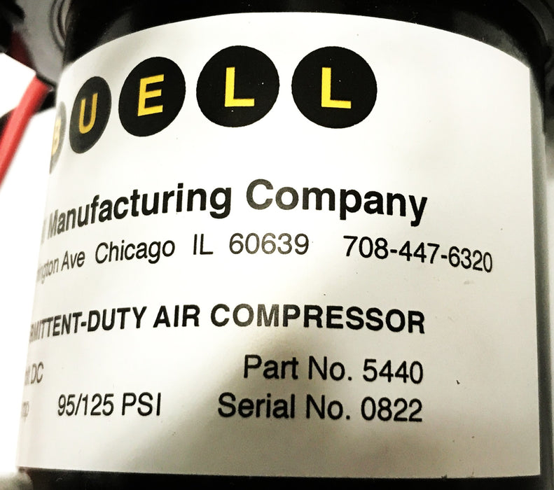 Buell Manufacturing Standard Duty 12 Volt Air Compressor 5440 NOS