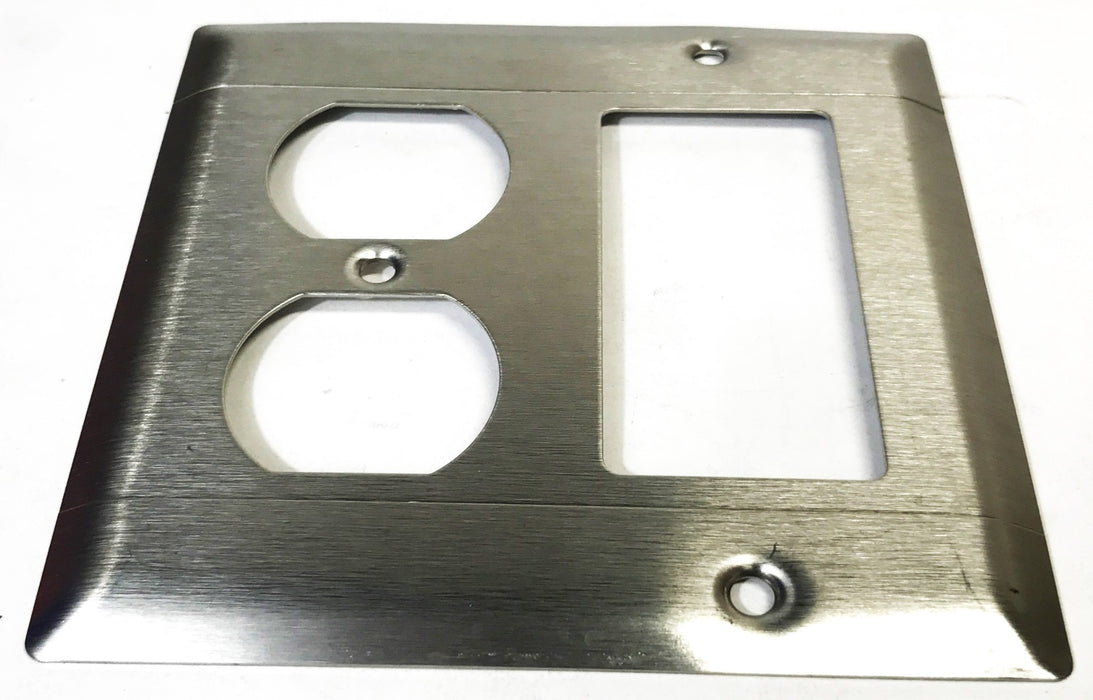 Sierra Electric 2-Gang 3-Hole Stainless Steel Wall Plate SS826 [Lot of 6] NOS
