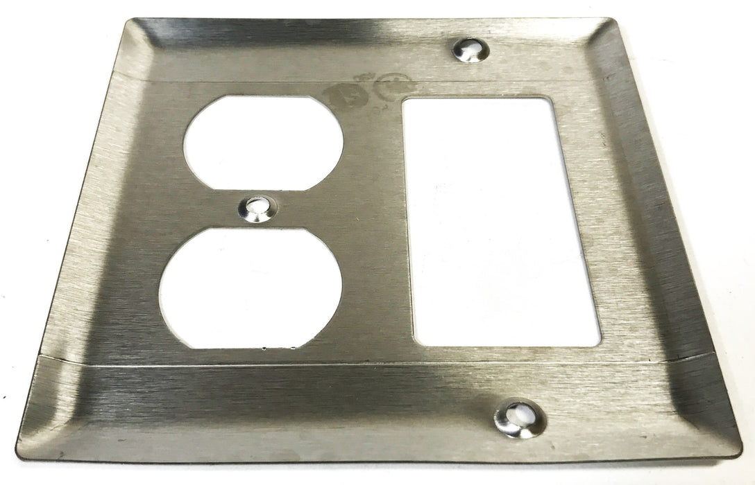 Sierra Electric 2-Gang 3-Hole Stainless Steel Wall Plate SS826 [Lot of 7] NOS