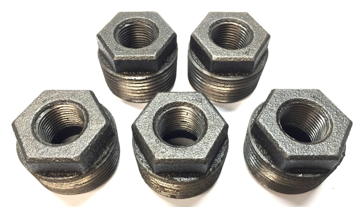 Unbranded Schedule 40 Black 1" x 3/8" Hex Bushing 13356-3D [Lot of 5] NOS