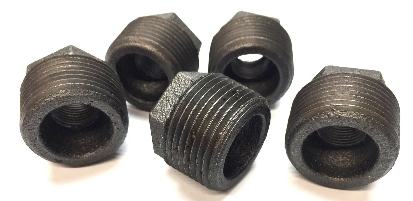 Unbranded Schedule 40 Black 1" x 3/8" Hex Bushing 13356-3D [Lot of 5] NOS