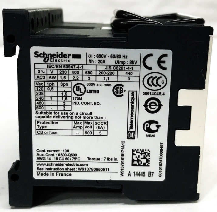 Schneider Electric Reversing Contactor LC2-K0601B7 NOS