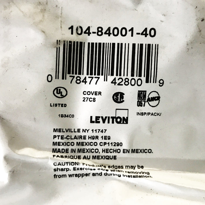 Leviton Toggle Switch Cover Plate 104-84001-40 [Lot of 9] NOS