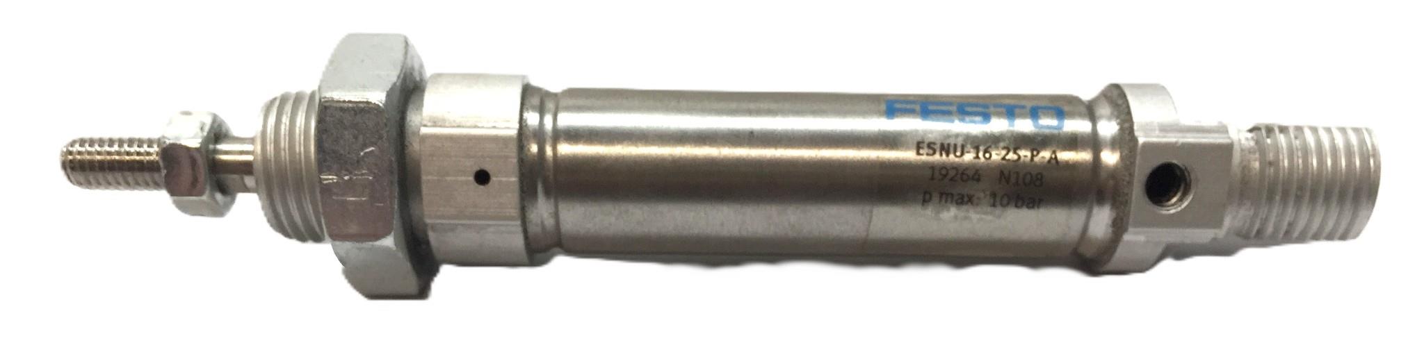 Festo Stainless Pneumatic Cylinder ESNU-16-25-P-A (19264) USED