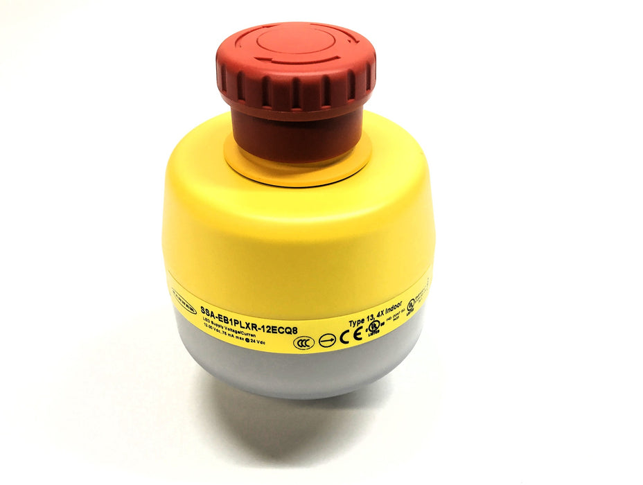 Banner Emergency Stop Push Button SSA-EB1PLXR-12ECQ8 NOS