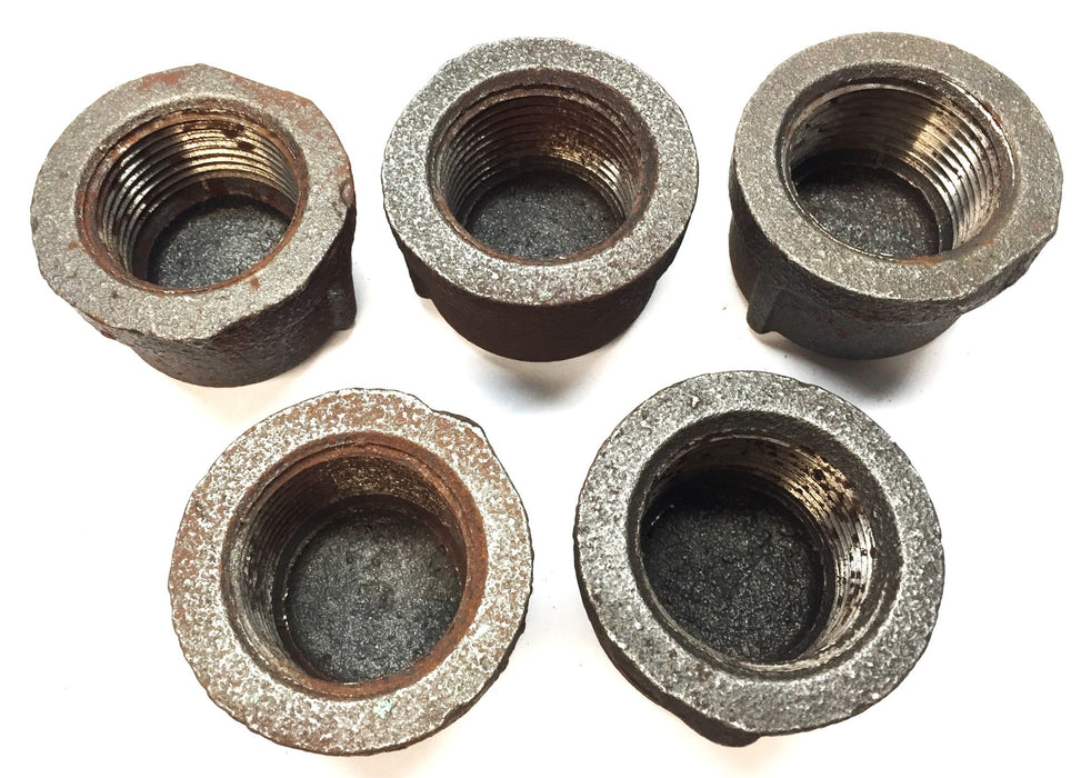 Ward 1-1/4" Malleable Iron Pipe Cap [Lot of 5] NOS