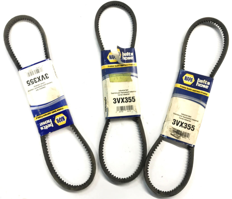NAPA V-Belt 3VX355 [Lot Of 3] NOS