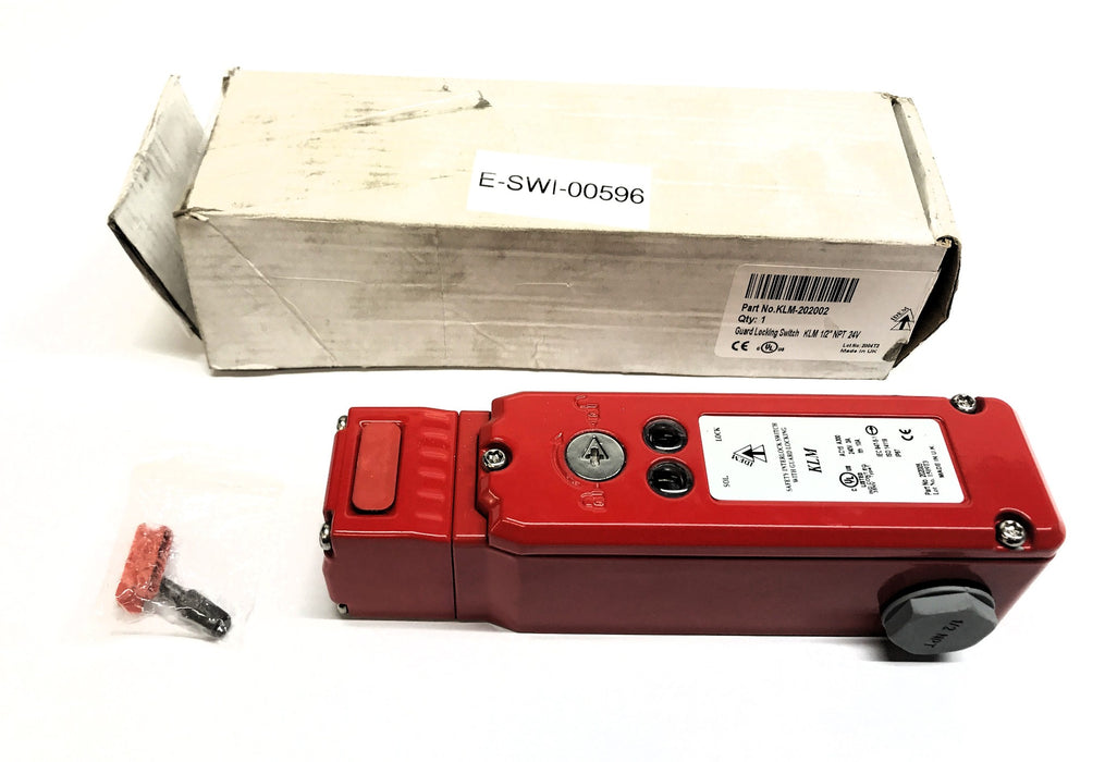 IDEM 1/2" NPT 24V Guard Locking Switch KLM-202002 USED