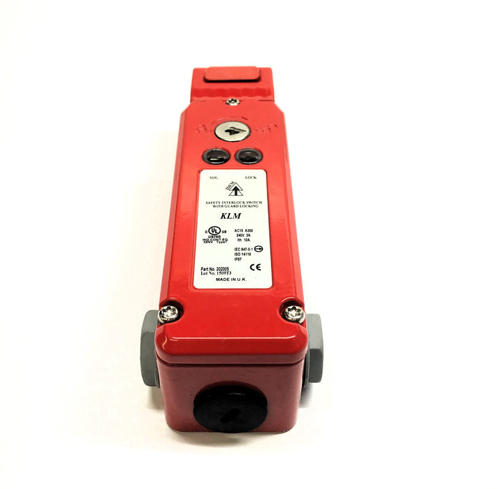IDEM 1/2" NPT 24V Guard Locking Switch KLM-202002 USED