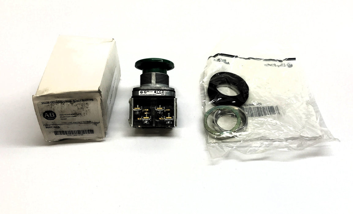 Allen-Bradley Mushroom head Push Button Switch 800T-D1A NOS