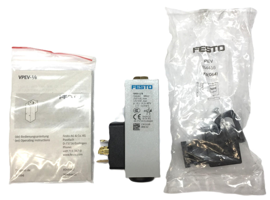 Festo Vacuum Switch Assembly VPEV-1/8 (150261) NOS