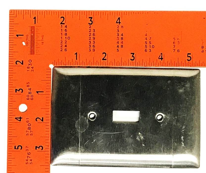 Sierra Electric 5-1/4 x 3-1/4 inch Steel Wall Plate (NO SCREWS) [Lot of 7] NOS