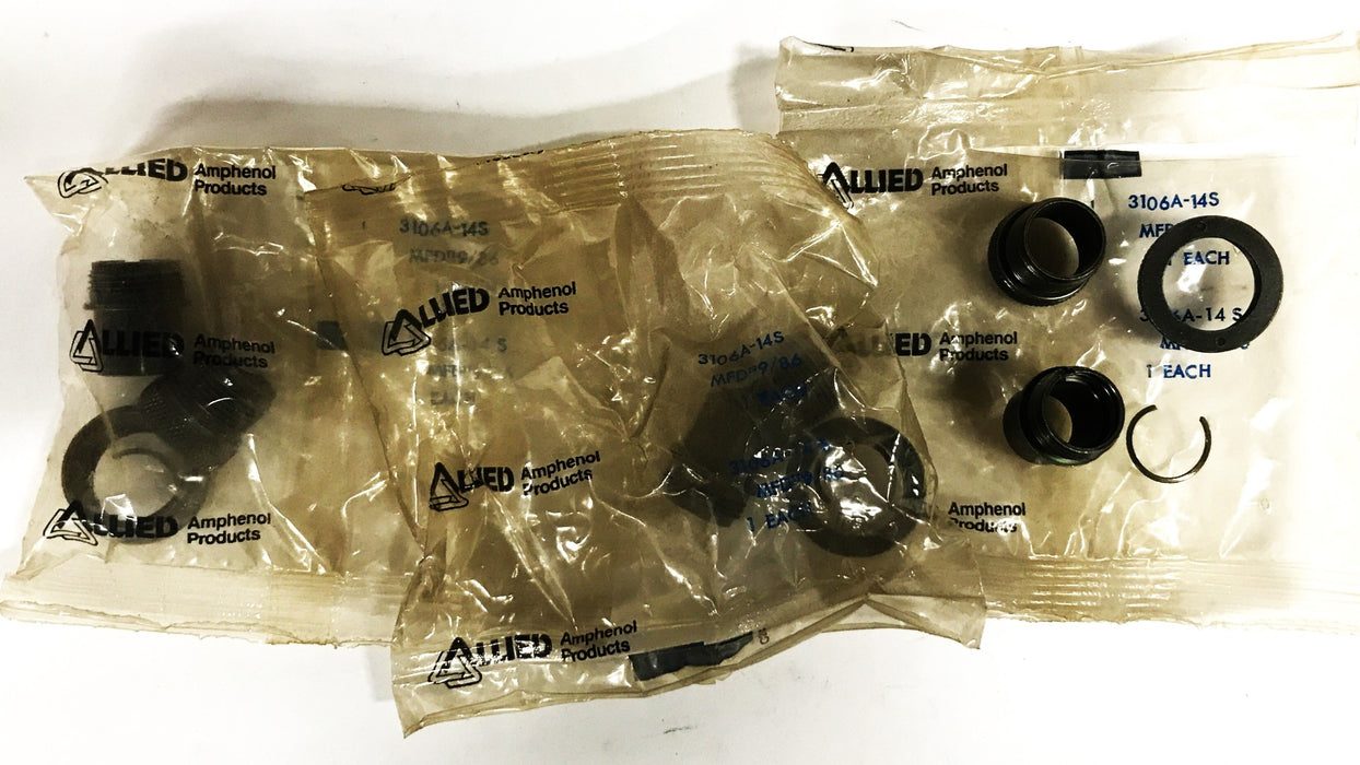 Allied Amphenol Circular Plug Housing 3106A-14S [Lot of 3] NOS