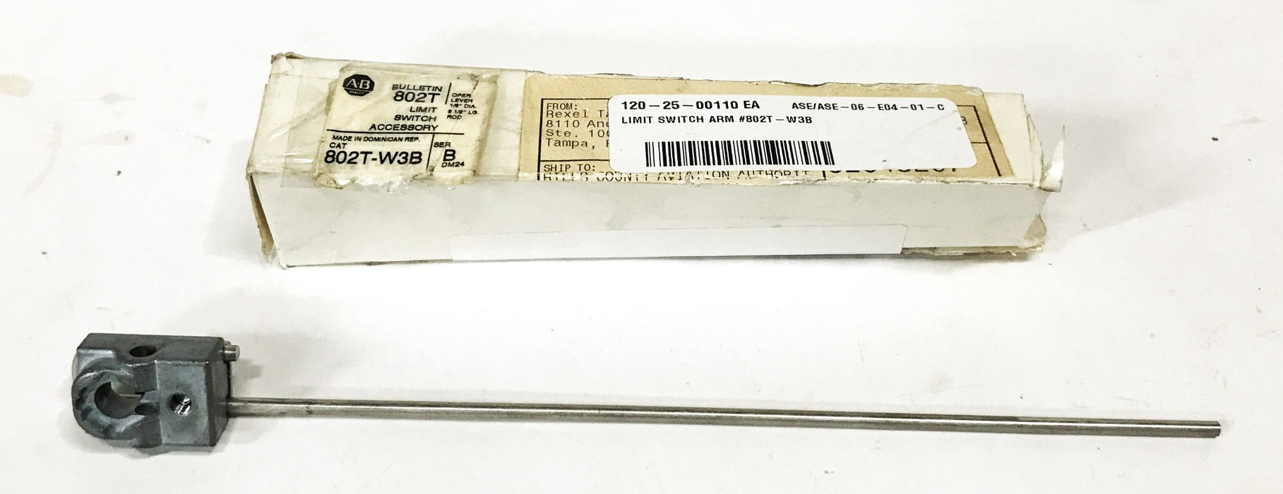 Allen-Bradley Limit Switch Level Rod 802T-W3B NOS