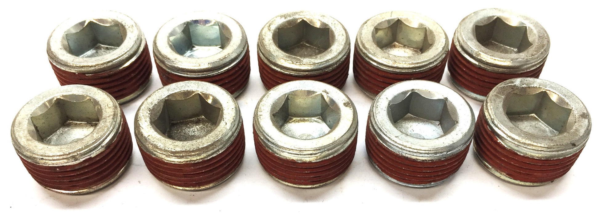 Unbranded 1" x 1/2" Solid Non Magnetic Threaded Steel Hex Plug [Lot of 10] NOS