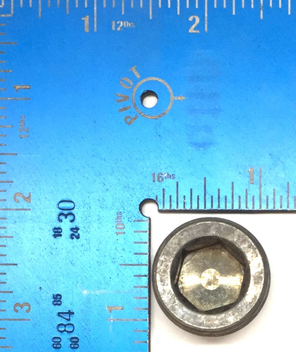 Unbranded 1" x 1/2" Solid Non-Magnetic Threaded Steel Hex Plug [Lot of 9] NOS