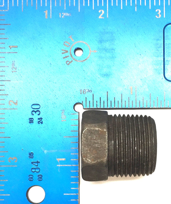 Unbranded 1" x 1-1/4" Solid Threaded Steel Hex Head Pipe Plug [Lot of 7] NOS