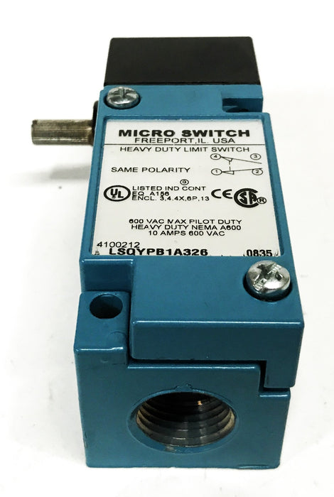Honeywell Micro Switch Limit Switch LSQYPB1A326 USED