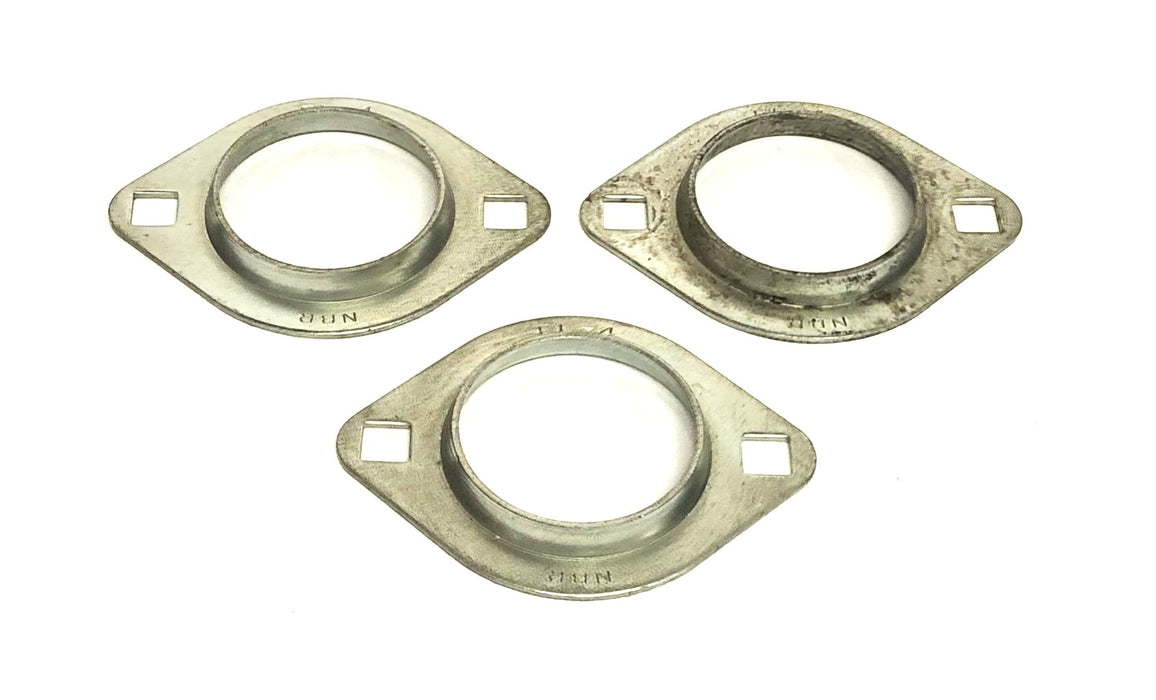 NBR 1.74 Inch ID 2 Bolt Ball Bearing Flange FL-4 [Lot of 3] NOS