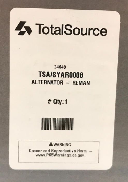Total Source Forklift Alternator SYAR0008 REMANUFACTURED
