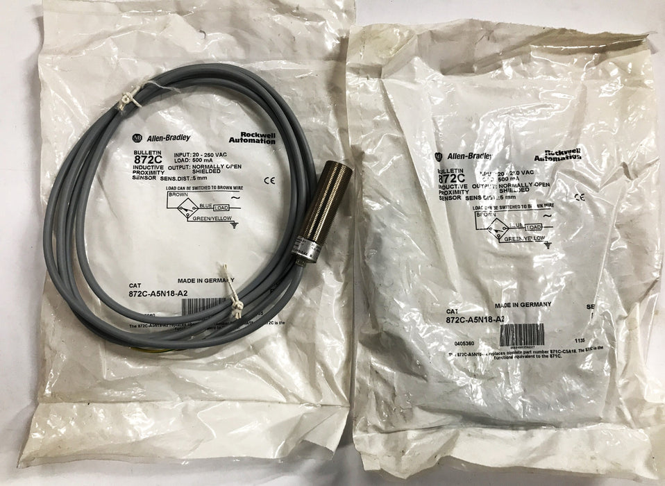 Allen-Bradley Inductive Proximity Sensor 872C-A5N18-A2 [Lot of 2] NOS