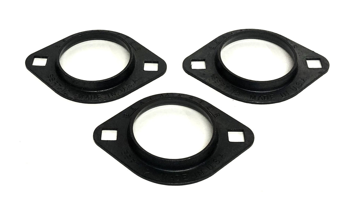 SealMaster 1.74 Inch ID 2 Bolt Ball Bearing Flange SSFT-12 [Lot of 3] NOS