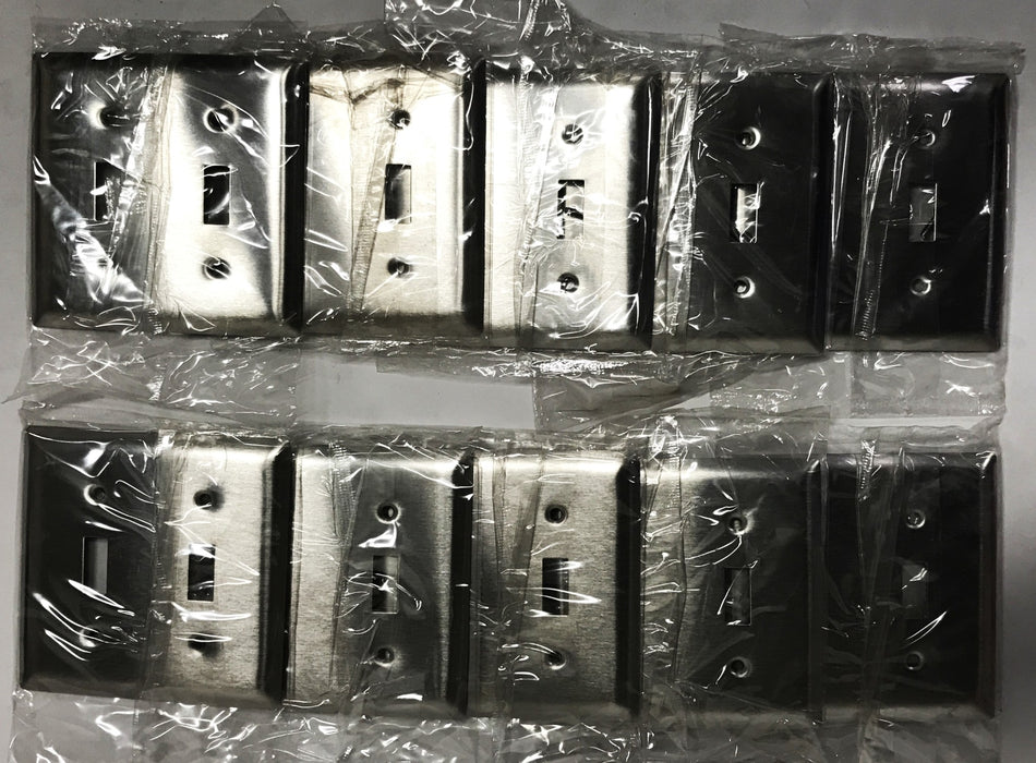 Pass & Seymour Stainless Steel 2-Gang 2-Switch Wall Plate SS2 [Lot of 10] NOS