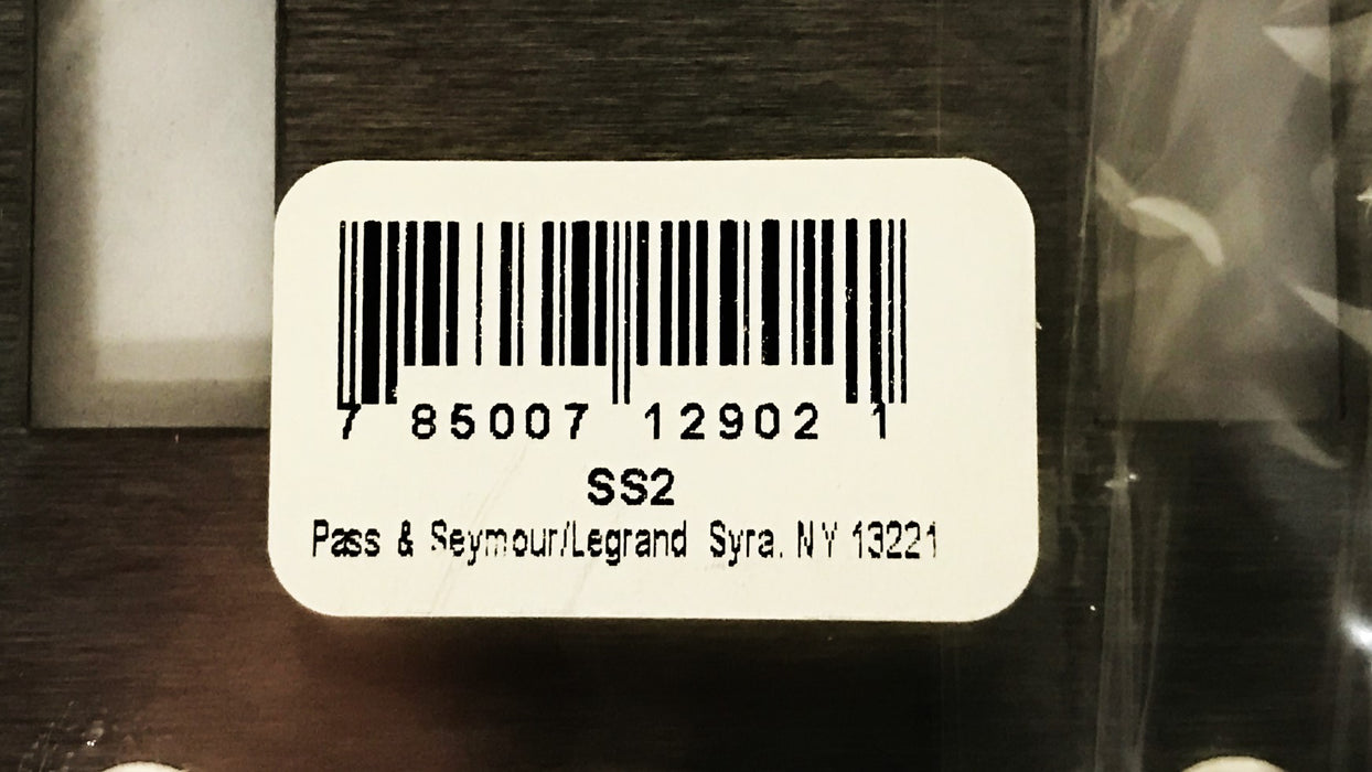Pass & Seymour Stainless Steel 2-Gang 2-Switch Wall Plate SS2 [Lot of 10] NOS