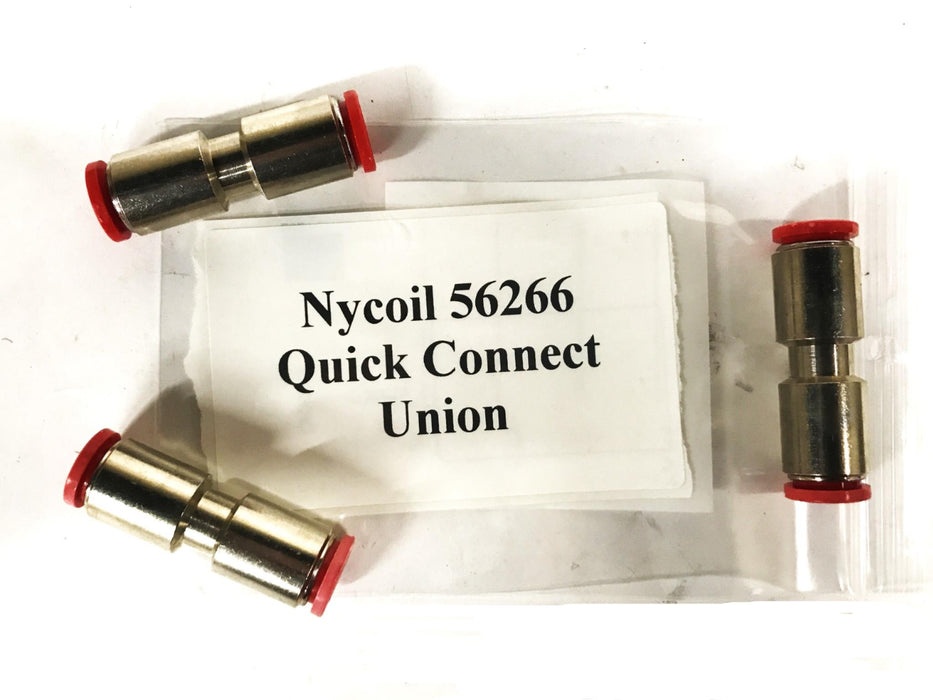 Nycoil 3/8 inch Straight Quick Connect Union 56266 [Lot of 3] NOS