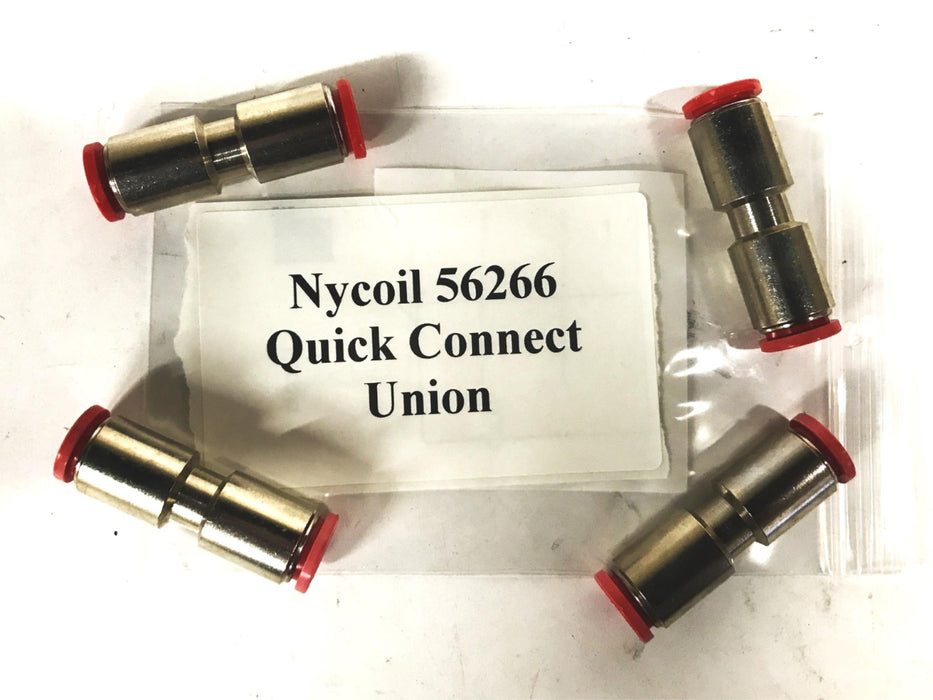 Nycoil 3/8 inch Straight Quick Connect Union 56266 [Lot of 4] NOS