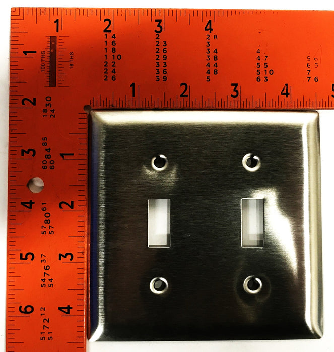 Pass & Seymour Stainless Steel 2-Gang 2-Switch Wall Plate SS2 [Lot of 10] NOS