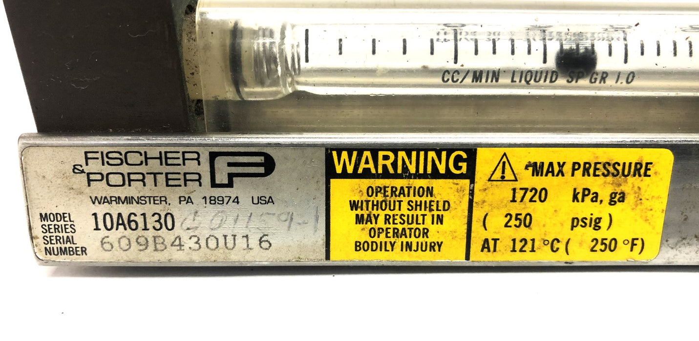 Fischer & Porter 250 PSIG Flow Meter 10A6130 NOS