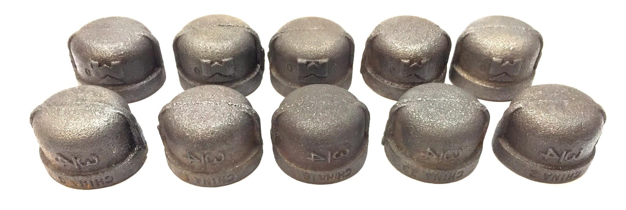 Genova 3/4" Malleable Iron Pipe Cap [Lot of 10] NOS