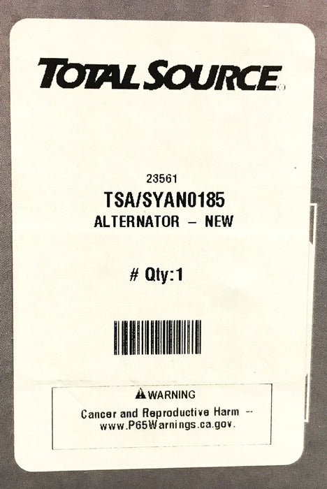 Total Source Forklift Alternator SYAN0185 NOS