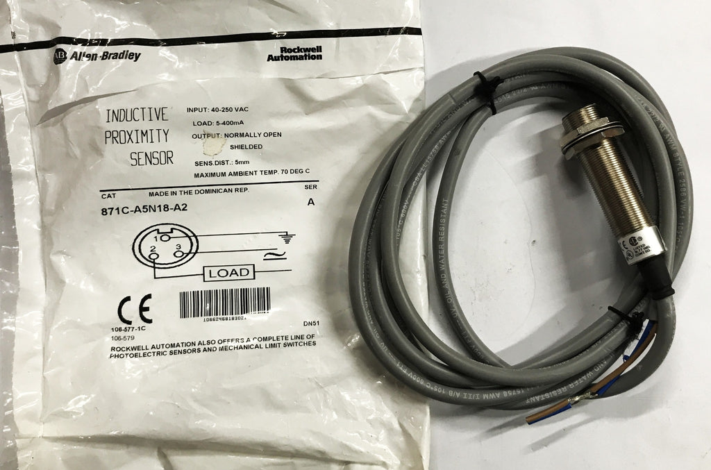 Allen-Bradley Inductive Proximity Sensor 871C-A5N18-A2 NOS